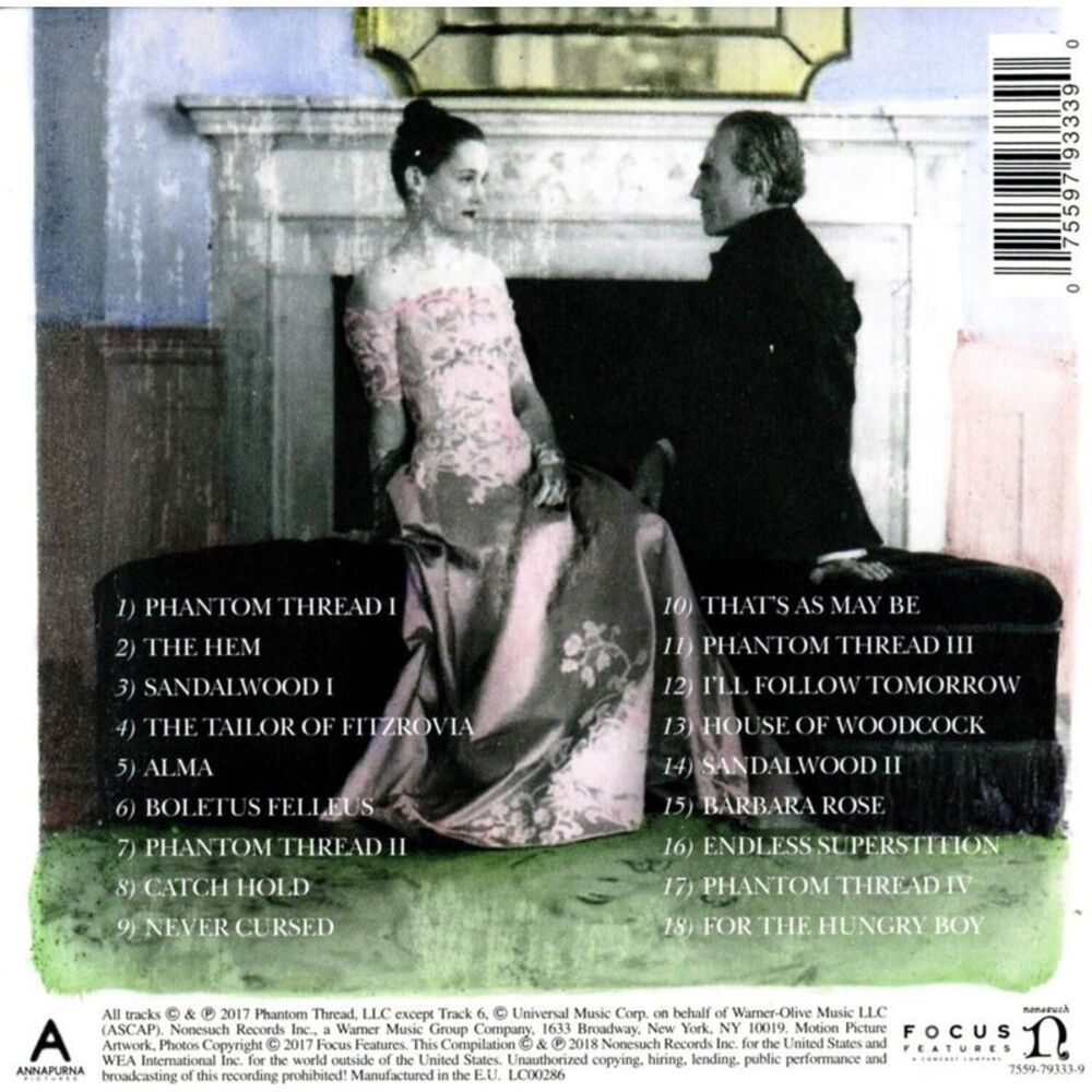 Jonny Greenwood - Phantom Thread (Original Motion Picture Soundtrack)  COMPACT